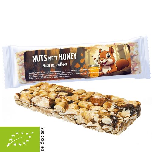 Organic nut mix bar midi, 25g, express flowpack with label