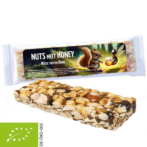 Organic nut mix bar midi, 25g, express flowpack with label