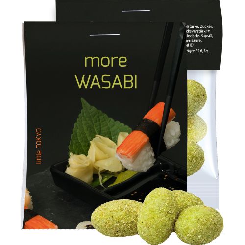 Wasabi peanuts, ca. 10g, express midi bag with promotional flyer