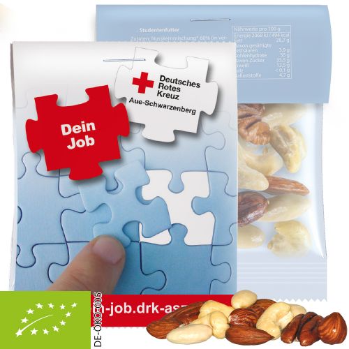 Organic nut mix , ca. 15g, express midi bag with promotional flyer