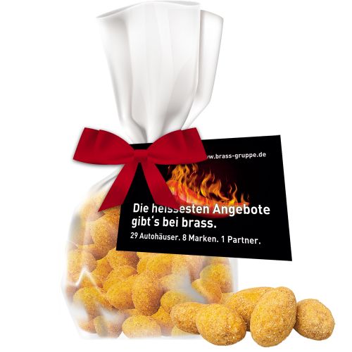 BBQ peanuts, ca. 25g, express flat bag with advertising card