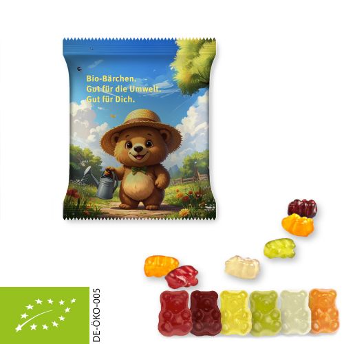Organic gummy bears with gelatine, ca. 15g, midi bag