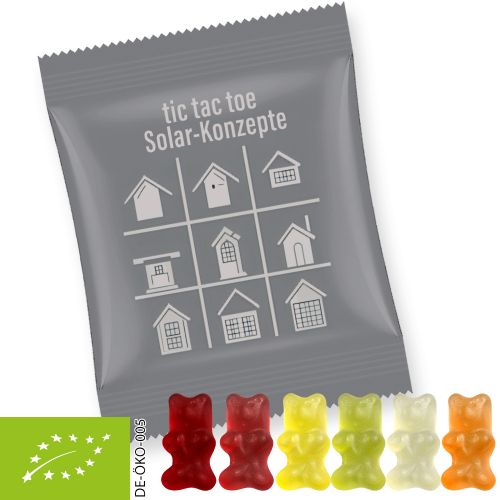 Organic gummy bears with gelatine, ca. 15g, midi bag