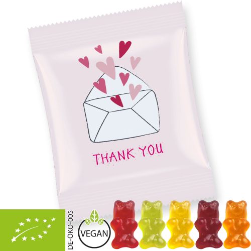 Organic gummy bears without gelatine, ca. 15g, midi bag