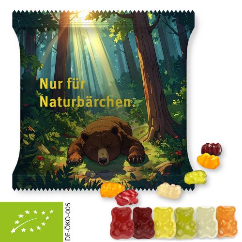 Organic gummy bears with gelatine, ca. 30g, maxi bag