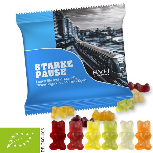 Organic gummy bears with gelatine, ca. 30g, maxi bag