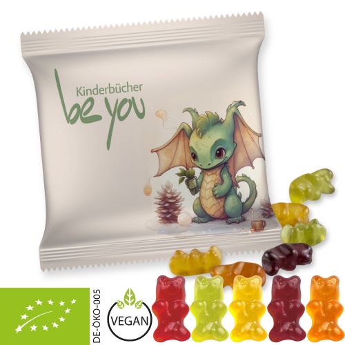 Organic gummy bears without gelatine, ca. 30g, maxi bag