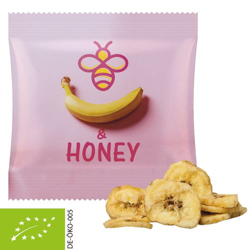 Organic banana chips, ca. 20g, maxi bag
