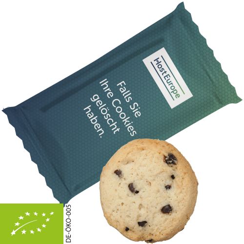 Organic cookie chocolate orange (vegan), ca. 7g, flowpack