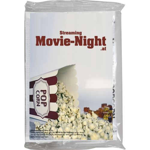Microwave popcorn salty, ca. 100g, transparent foil with label