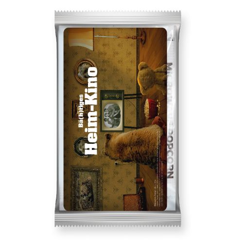 Microwave popcorn sweet, ca. 100g, transparent foil with label