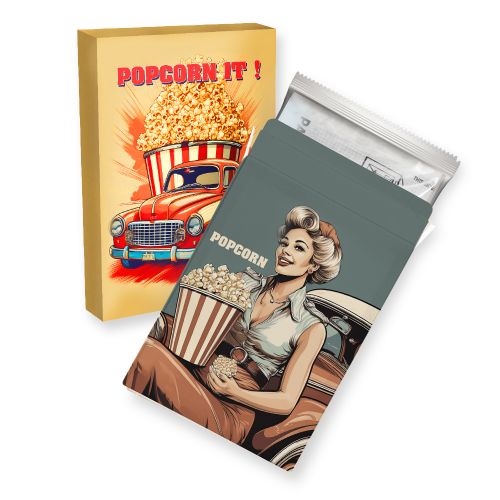 Microwave popcorn sweet, ca. 100g, folding box