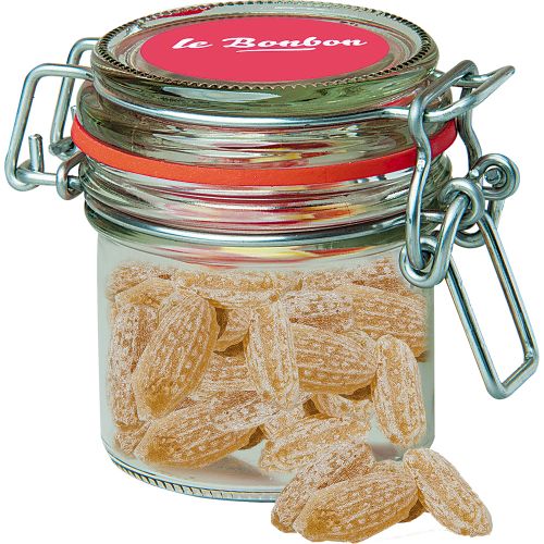 Ginger candy, ca. 60g, candy jar mini with label