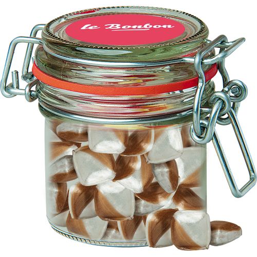 Mint edges candy, ca. 60g, candy jar mini with label