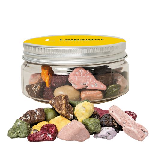 Cocoa stones, ca. 80g, mini sweet jar with label