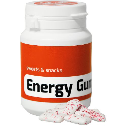 Energy chewing gum, ca. 63g, chewing gum jar with label