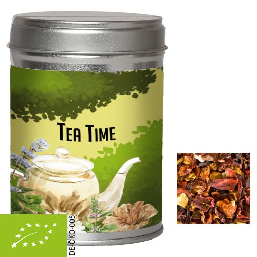 Organic fruit tea good mood, ca. 60g, dual tin with label