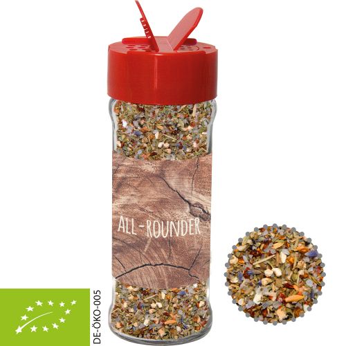 Organic all-rounder spice, ca. 50g, spice shaker with label