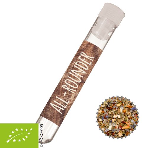 Organic all-rounder spice, ca. 5g, test tube with label