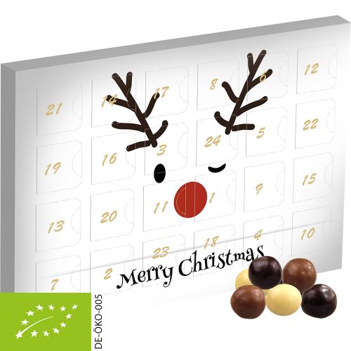 Organic choco crispy balls, ca. 50g, advent calendar mini