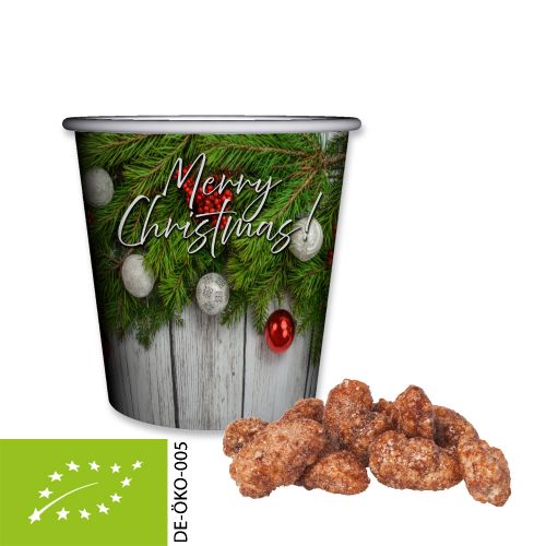 Organic burnt almonds, ca. 40g, mini snack cup