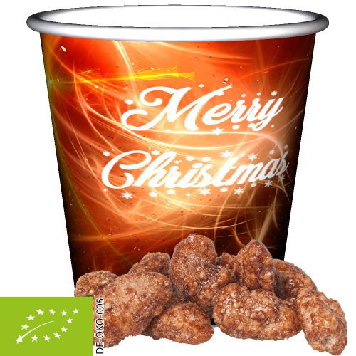 Organic burnt almonds (vegan), ca. 40g, mini snack cup