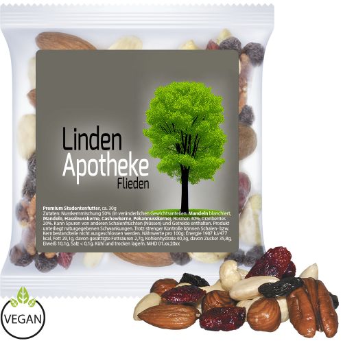 Premium trail mix, ca. 30g, express maxi bag with label