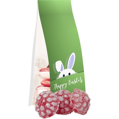 Raspberry candy, ca. 40g, express pouch with promotional flyer