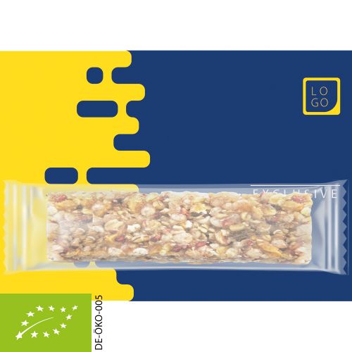 Organic nut mix bar midi, ca. 25g, express promotional card with print