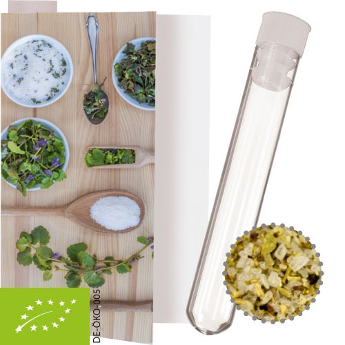 Organic herb salt, ca. 9g, express test tube with advertising card