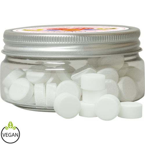 Peppermint drops sugar free, ca. 60g, mini sweet jar with label