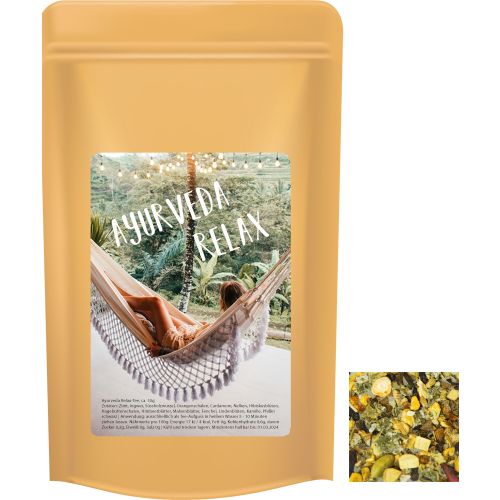 Ayurveda relax tea, ca. 50g, midi pouch with label