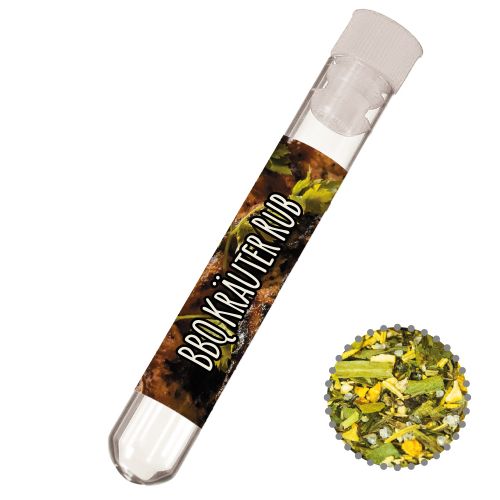 BBQ herbal rub, ca. 5g, test tube with label