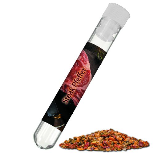 Steak pepper, ca. 7g, test tube with label