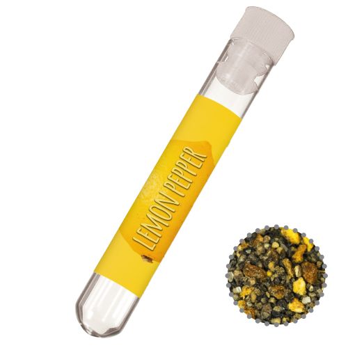 Lemon pepper, ca. 6g, test tube with label