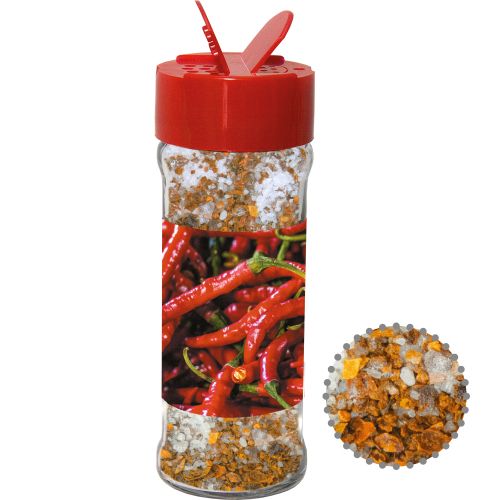 Chili salt, ca. 35g, spice shaker with label