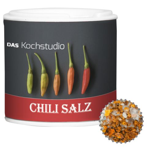 Chili salt, ca. 25g, cardboard spice shaker with label
