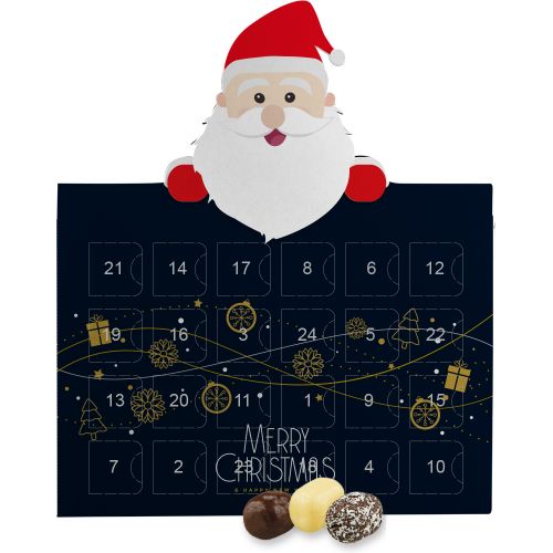 Chocolate coconut cubes mix, ca. 80g, advent calendar mini santa clause