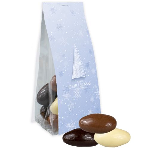 Almond chocolate trio, ca. 40g, express pouch with promotional flyer