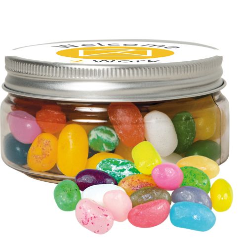 Jelly Beans sweet mix, ca. 80g, mini sweet jar with label
