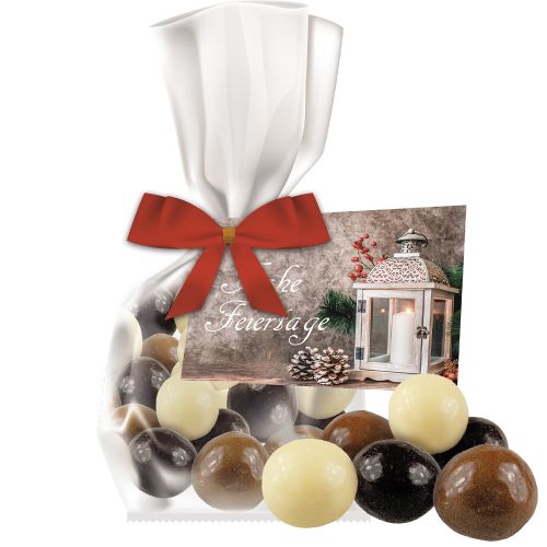 Choco crispy balls, ca. 20g, express flat bag with advertising card