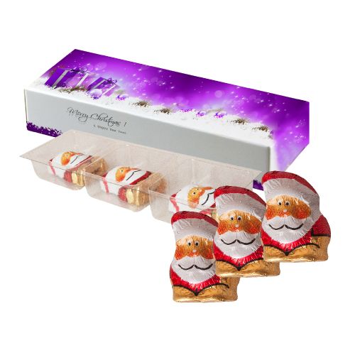Chocolate mini Santa Claus, ca. 20g, folding box