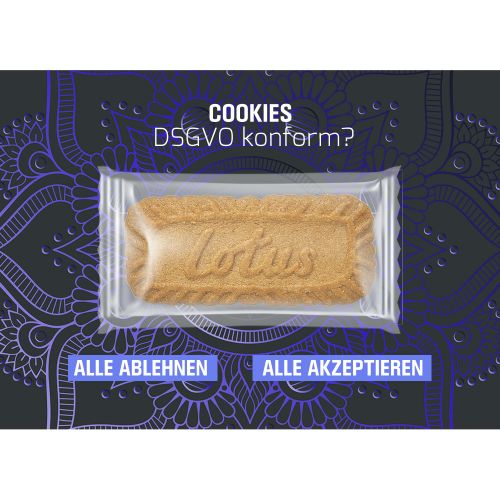 Caramel cookie, ca. 8g, express promotional card with print