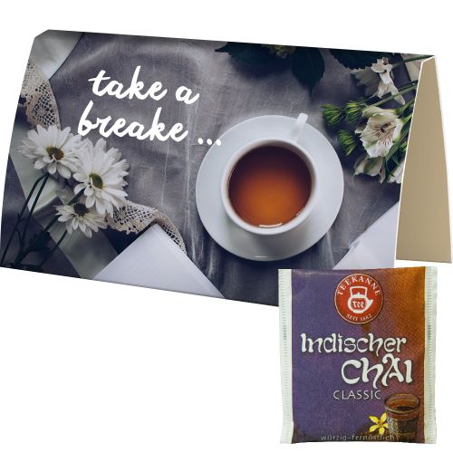 Bag of tea Indian Chai - Classic, ca. 2g, express promotional card A6 folded with print