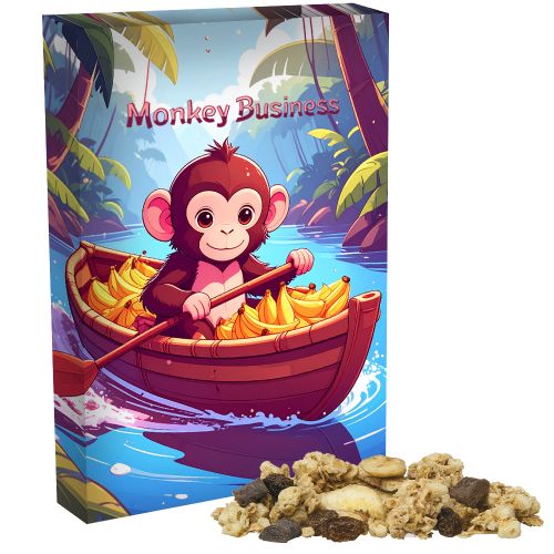 Muesli crunchy banana-choco, ca. 60g, folding box
