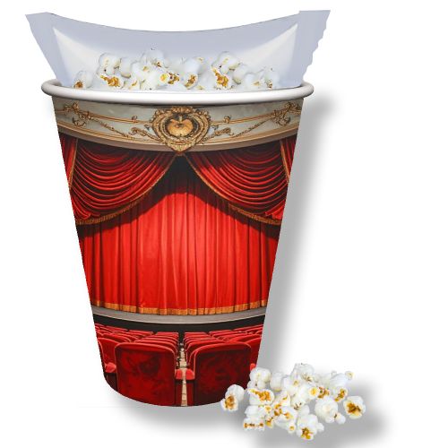 Popcorn salty (vegan), ca. 10g, maxi snack cup with maxi bag