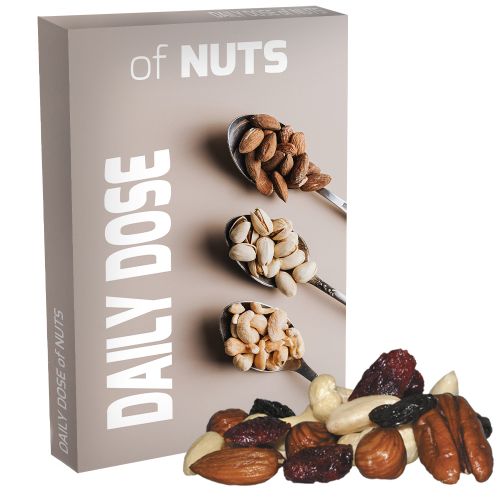 Premium trail mix, ca. 15g, folding box midi