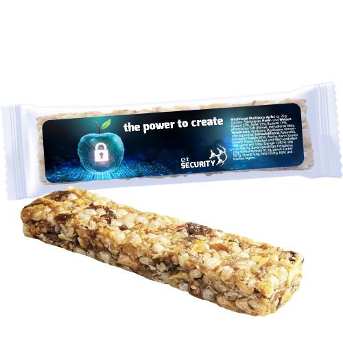 Cereal bar apple, ca. 25g, express flowpack with label