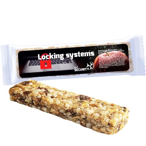 Cereal bar apple, ca. 25g, express flowpack with label