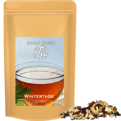 Winter days tea, ca. 55g, midi stand up pouch with label